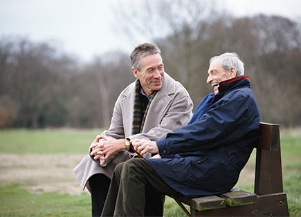 Friends on a bench