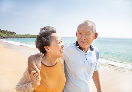 Healthy Couple on Beach